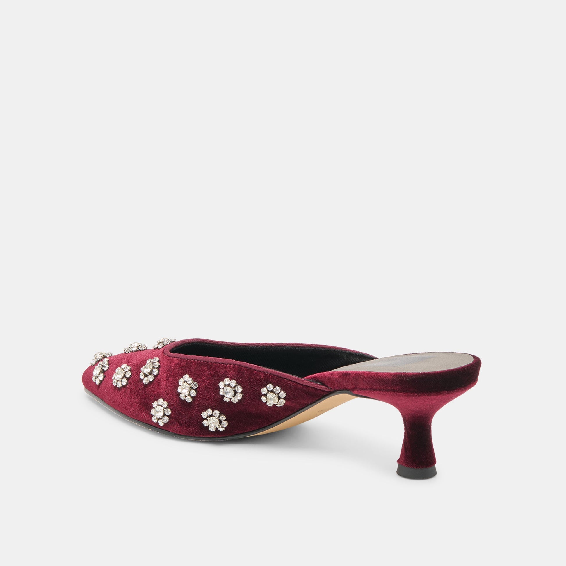 Clara Bordeaux Velvet Heels Dolce Vita