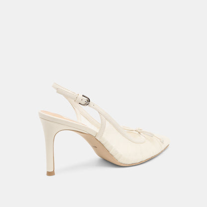 Yela White Tulle Heels Dolce Vita