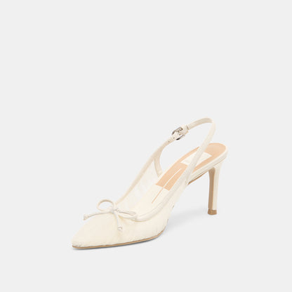 Yela White Tulle Heels Dolce Vita