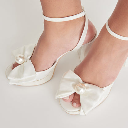 PATTON HEELS IVORY SATIN Dolce Vita
