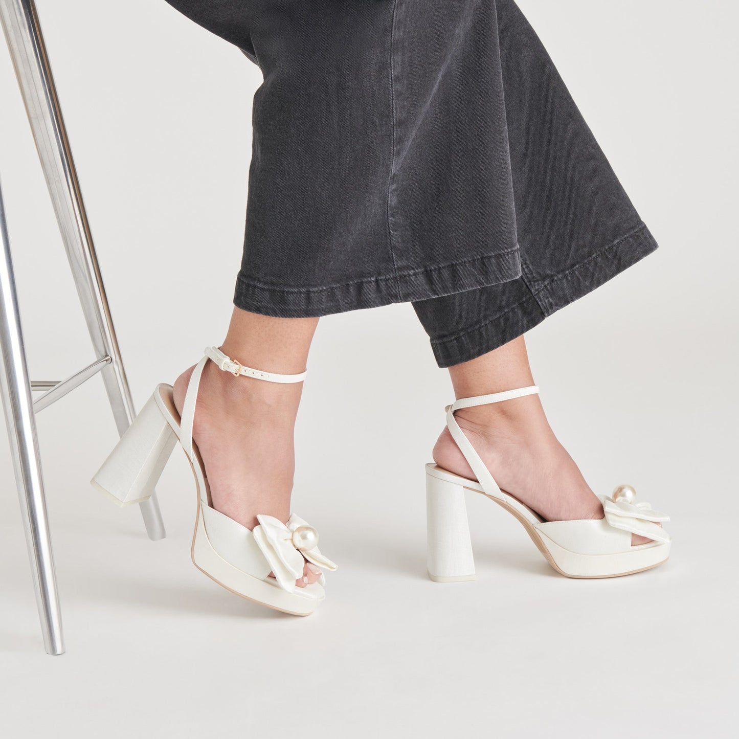 PATTON HEELS IVORY SATIN Dolce Vita
