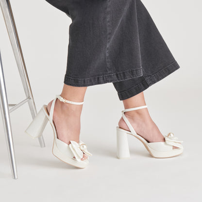 PATTON HEELS IVORY SATIN Dolce Vita