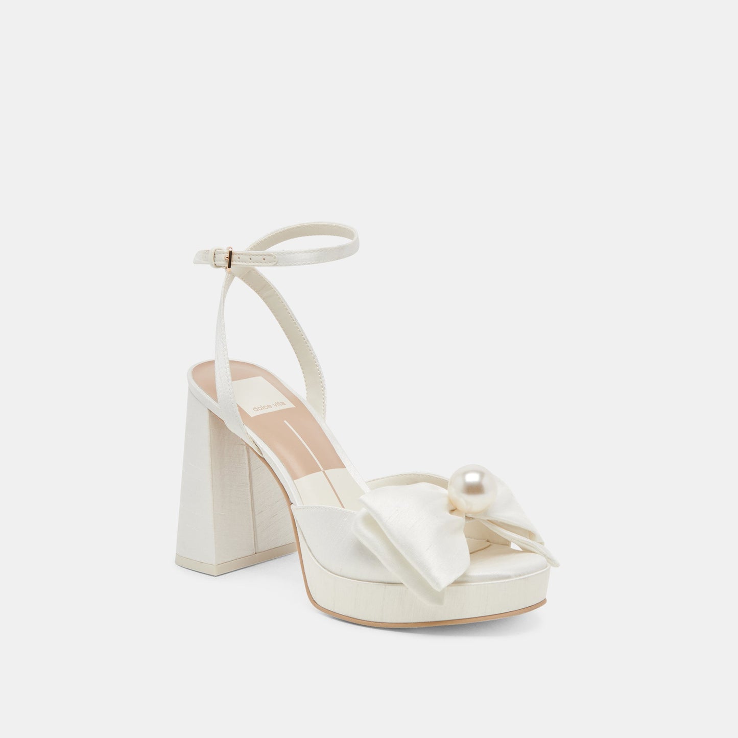 PATTON HEELS IVORY SATIN Dolce Vita