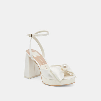 PATTON HEELS IVORY SATIN Dolce Vita