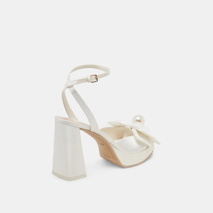 PATTON HEELS IVORY SATIN Dolce Vita