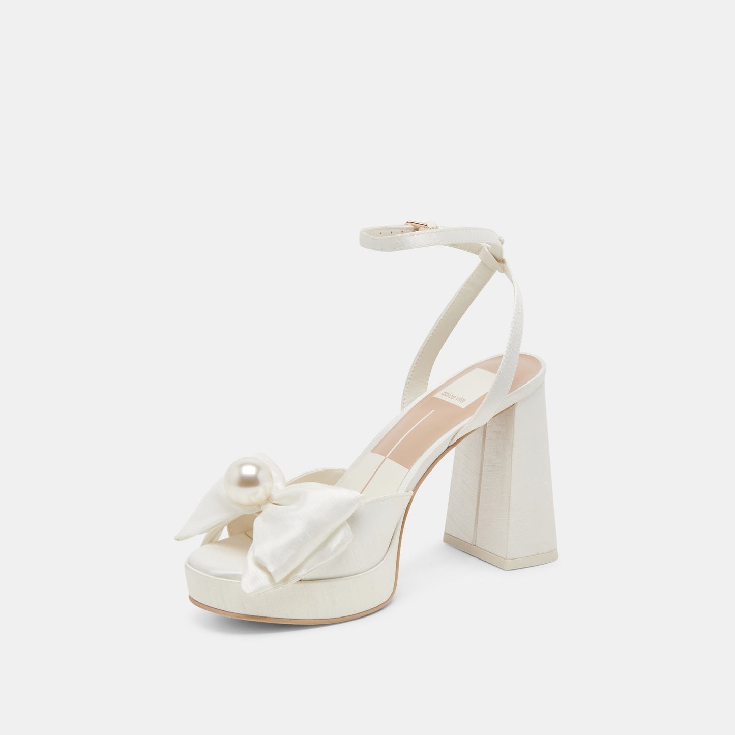 PATTON HEELS IVORY SATIN Dolce Vita