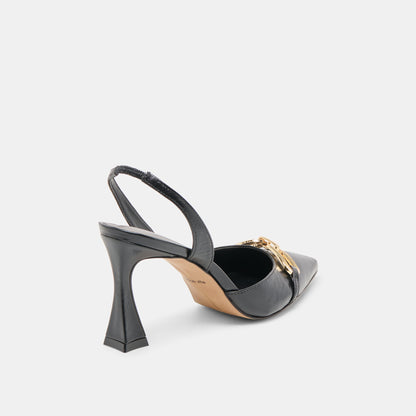 Malik Midnight Crinkle Patent Heels Dolce Vita