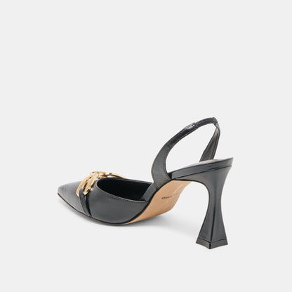 Malik Midnight Crinkle Patent Heels Dolce Vita