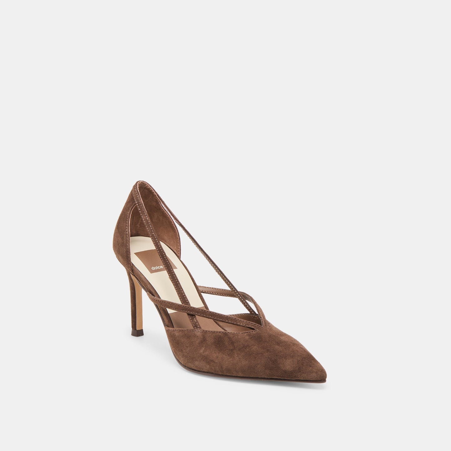 Kaine Dk Brown Suede Heels Dolce Vita