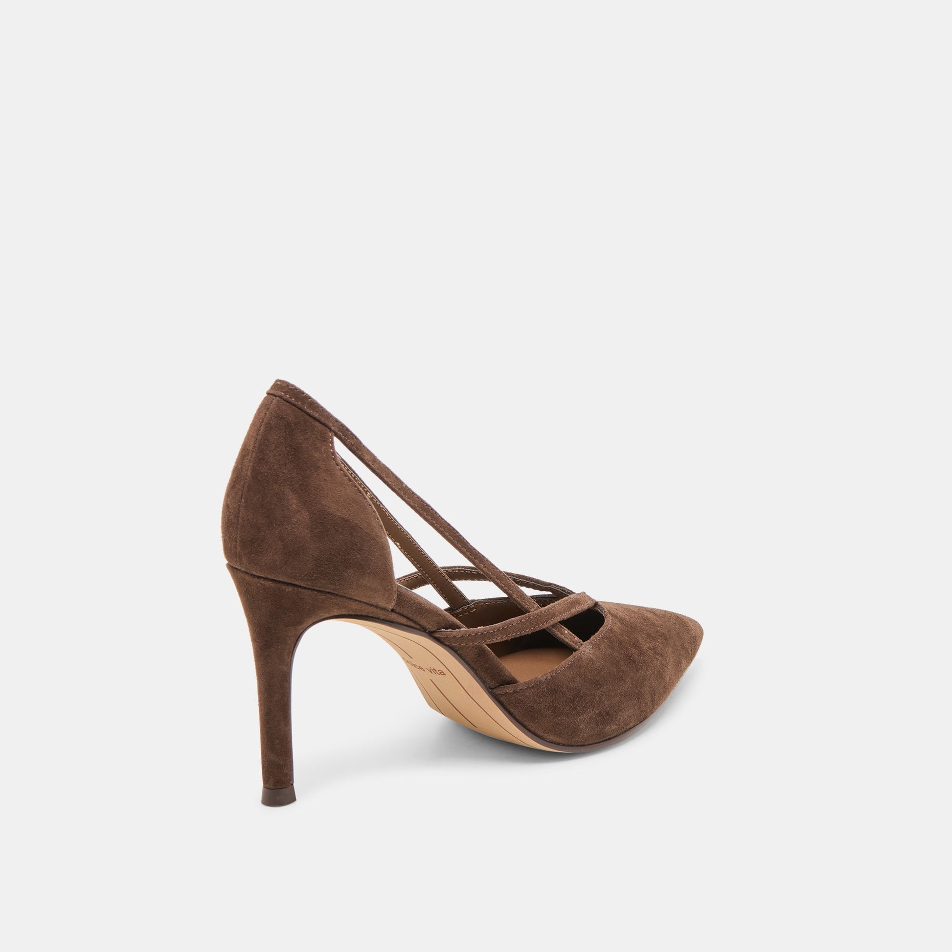 Kaine Dk Brown Suede Heels Dolce Vita