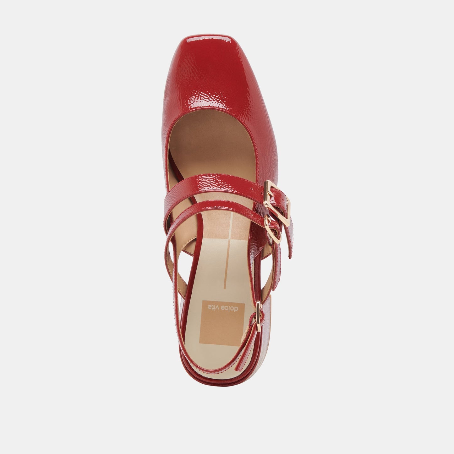 PATZY HEELS CRIMSON CRINKLE PATENT LEATHER Dolce Vita