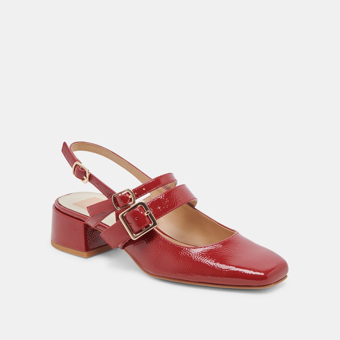 PATZY HEELS CRIMSON CRINKLE PATENT LEATHER Dolce Vita