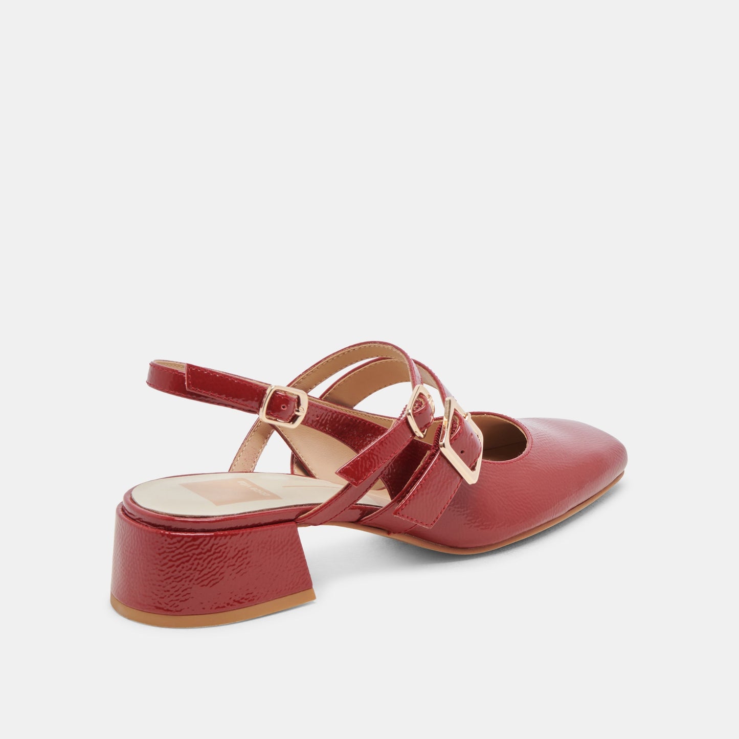 PATZY HEELS CRIMSON CRINKLE PATENT LEATHER Dolce Vita