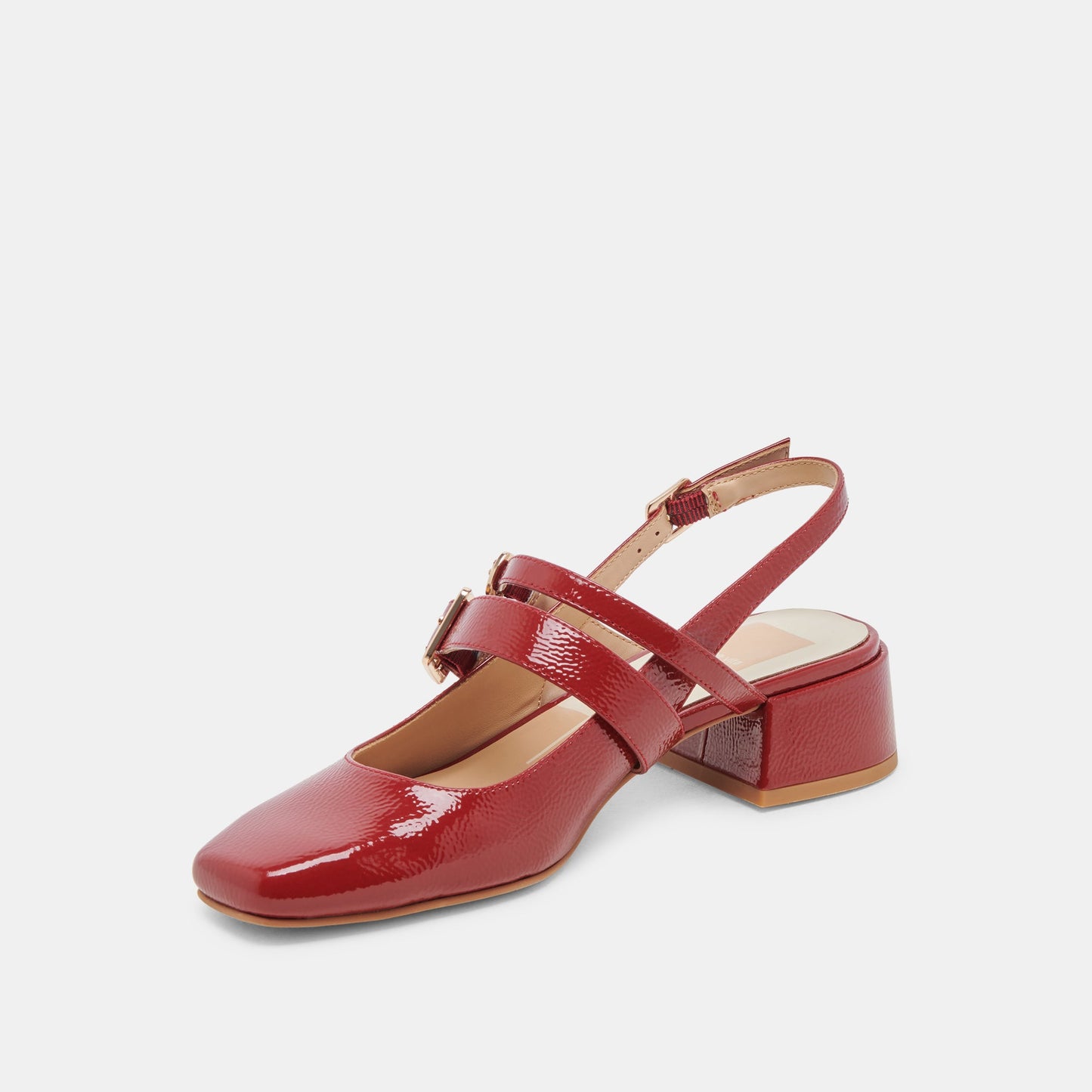PATZY HEELS CRIMSON CRINKLE PATENT LEATHER Dolce Vita