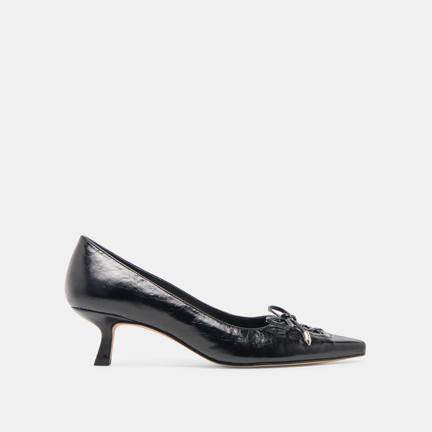 Clarie Midnight Crinkle Patent Leather Heels Dolce Vita