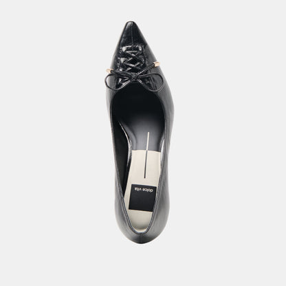 Clarie Midnight Crinkle Patent Leather Heels Dolce Vita