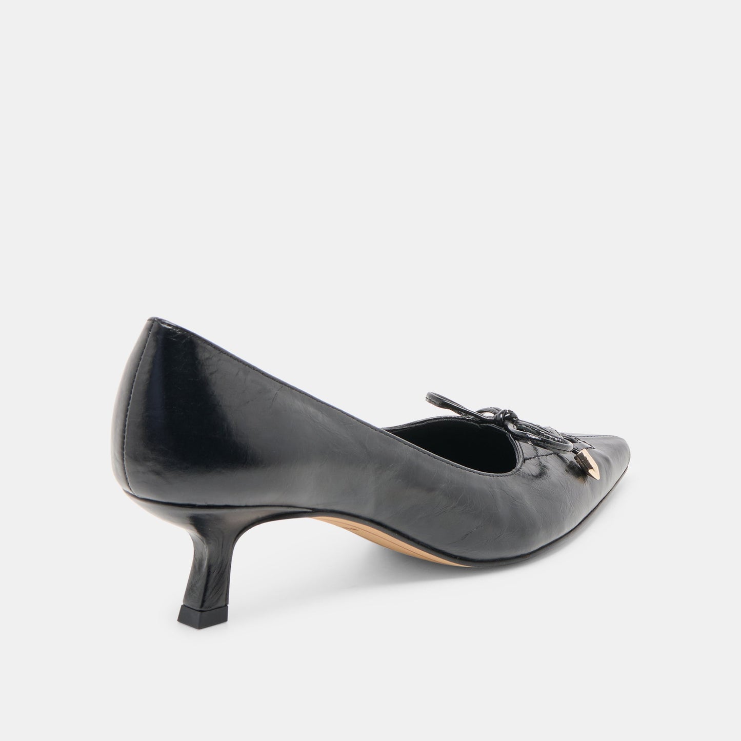 Clarie Midnight Crinkle Patent Leather Heels Dolce Vita