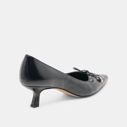 Clarie Midnight Crinkle Patent Leather Heels Dolce Vita