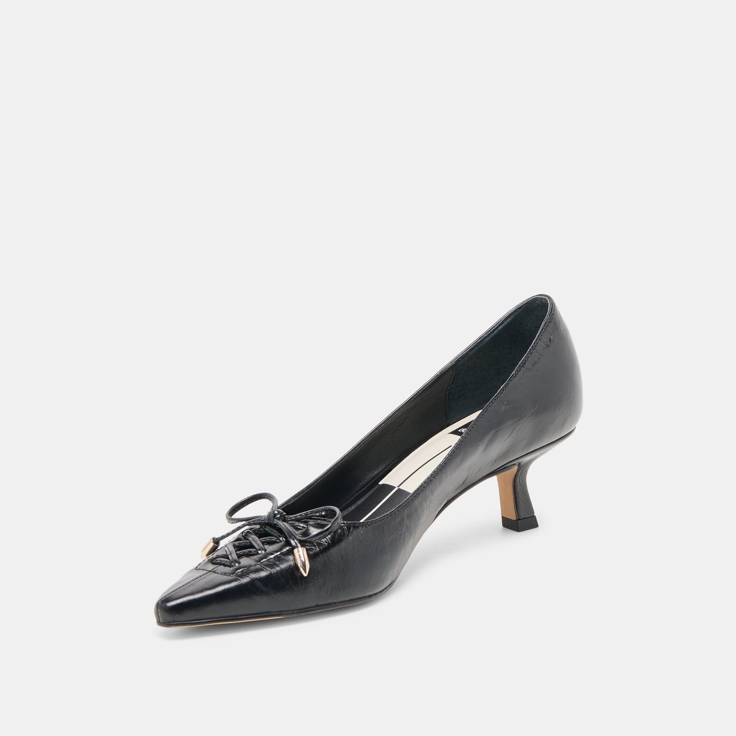 Clarie Midnight Crinkle Patent Leather Heels Dolce Vita