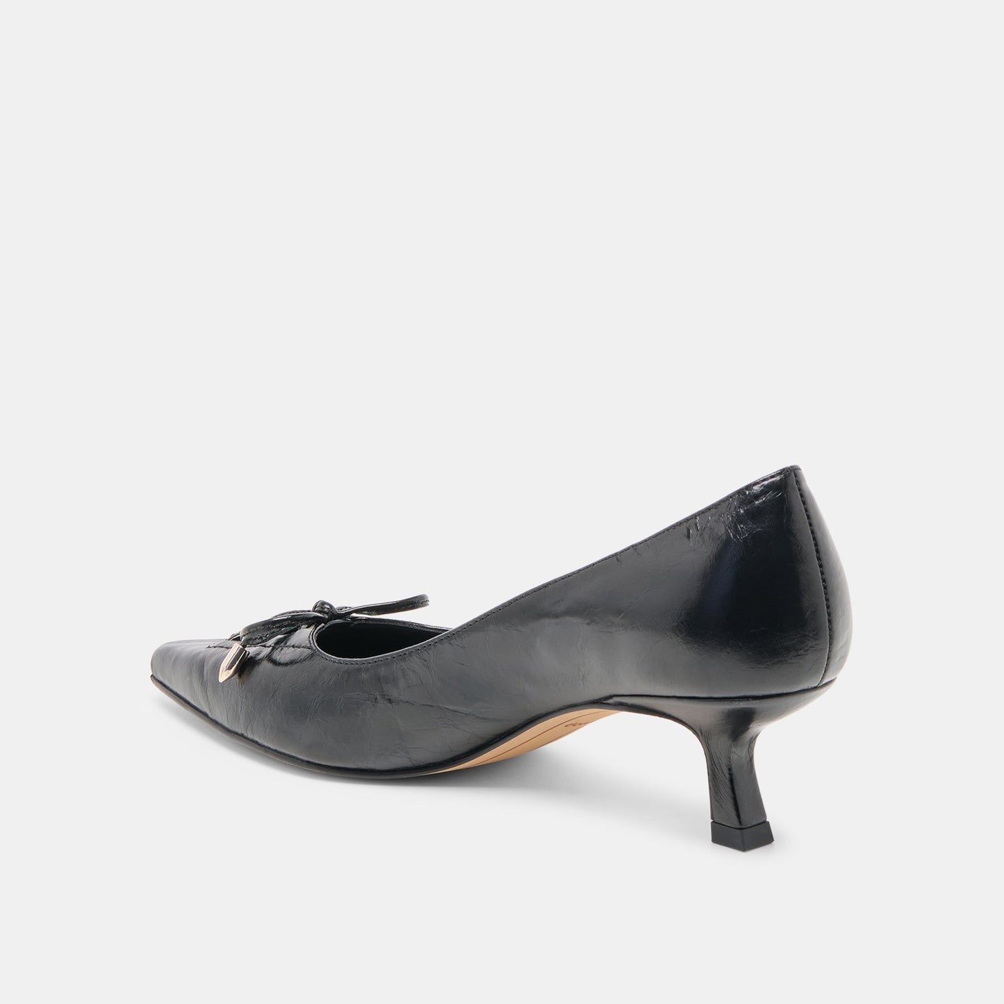 Clarie Midnight Crinkle Patent Leather Heels Dolce Vita
