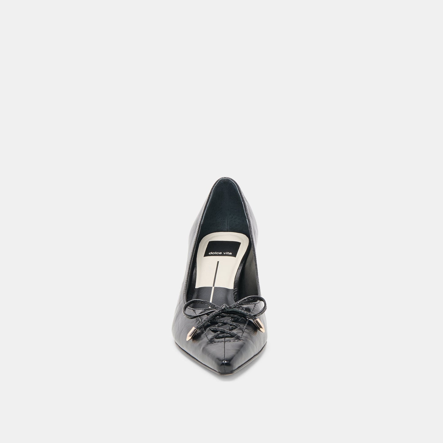 Clarie Midnight Crinkle Patent Leather Heels Dolce Vita