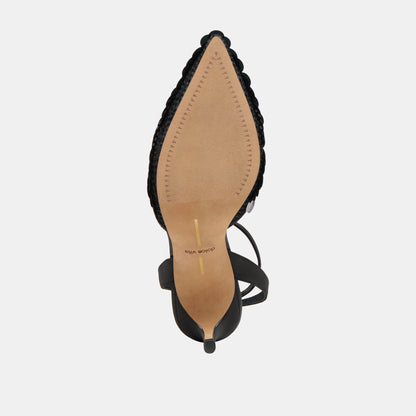 Elizza Confetti Onyx Woven Mesh Heels Dolce Vita