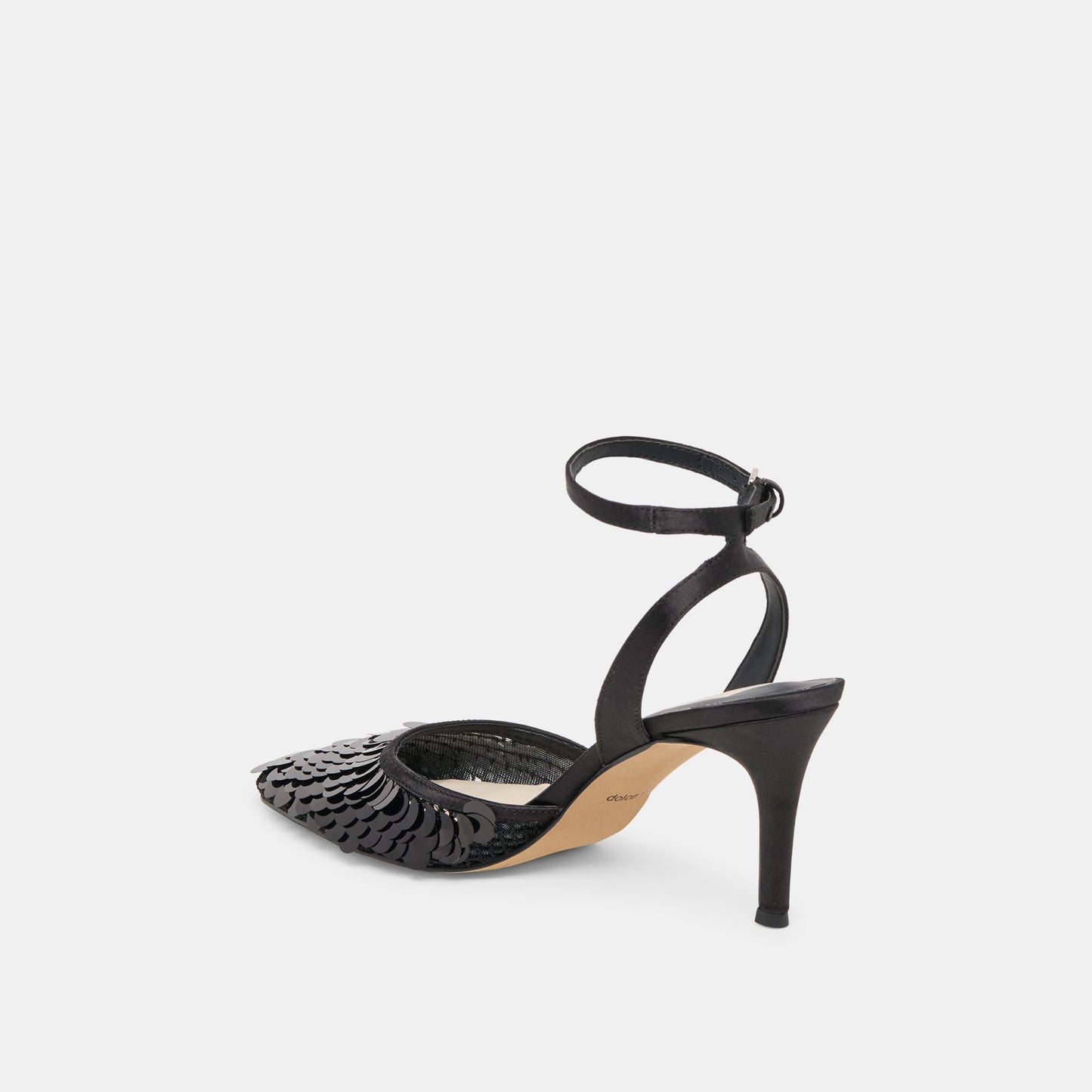 Elizza Confetti Onyx Woven Mesh Heels Dolce Vita