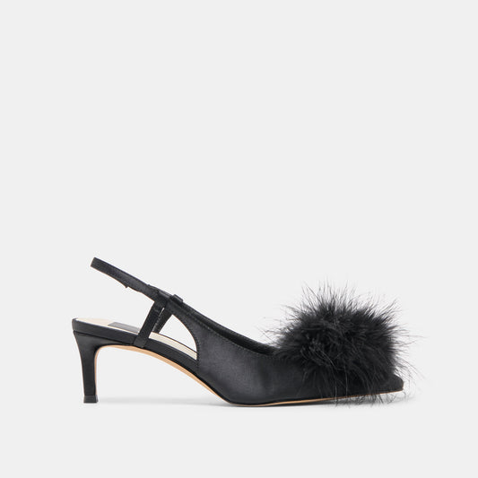 Kamy Onyx Satin Heels Dolce Vita
