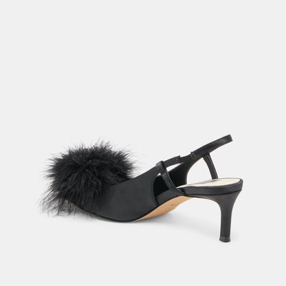 Kamy Onyx Satin Heels Dolce Vita