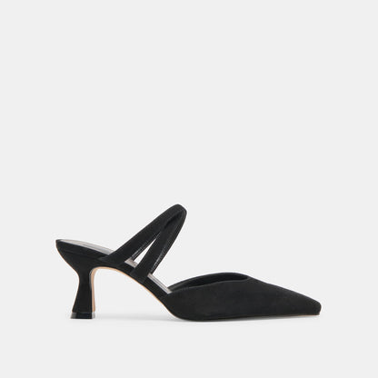 Linore Onyx Suede Heels Dolce Vita