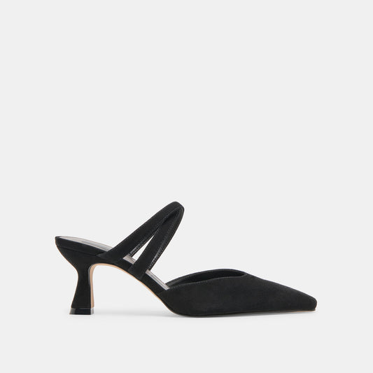 Linore Onyx Suede Heels Dolce Vita