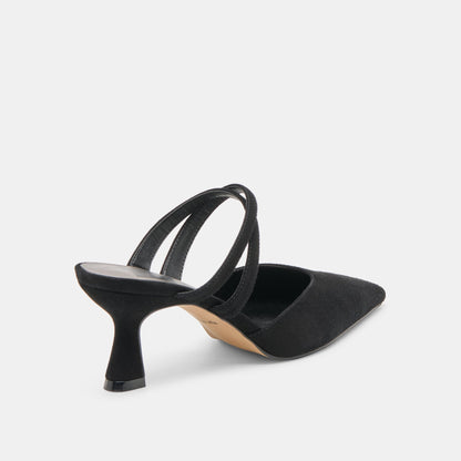 Linore Onyx Suede Heels Dolce Vita