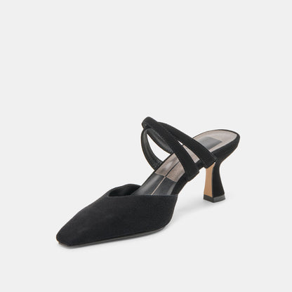 Linore Onyx Suede Heels Dolce Vita