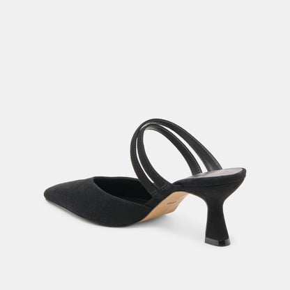 Linore Onyx Suede Heels Dolce Vita