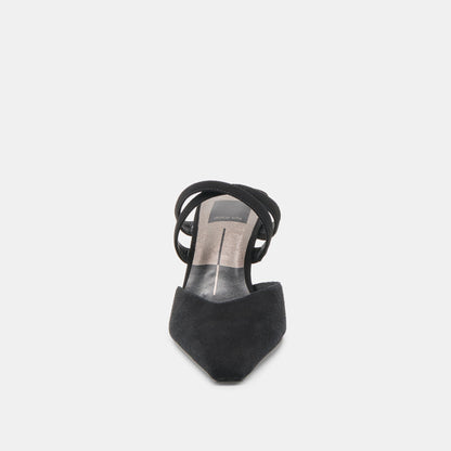 Linore Onyx Suede Heels Dolce Vita