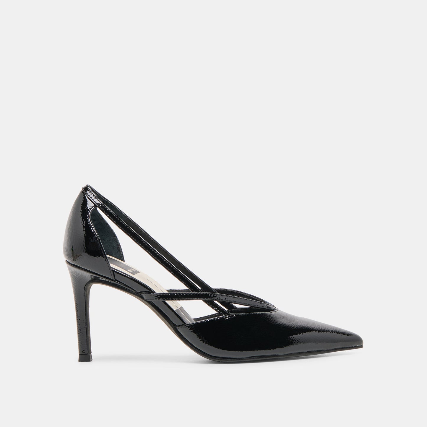 Kaine Midnight Crinkle Patent Leather Heels Dolce Vita
