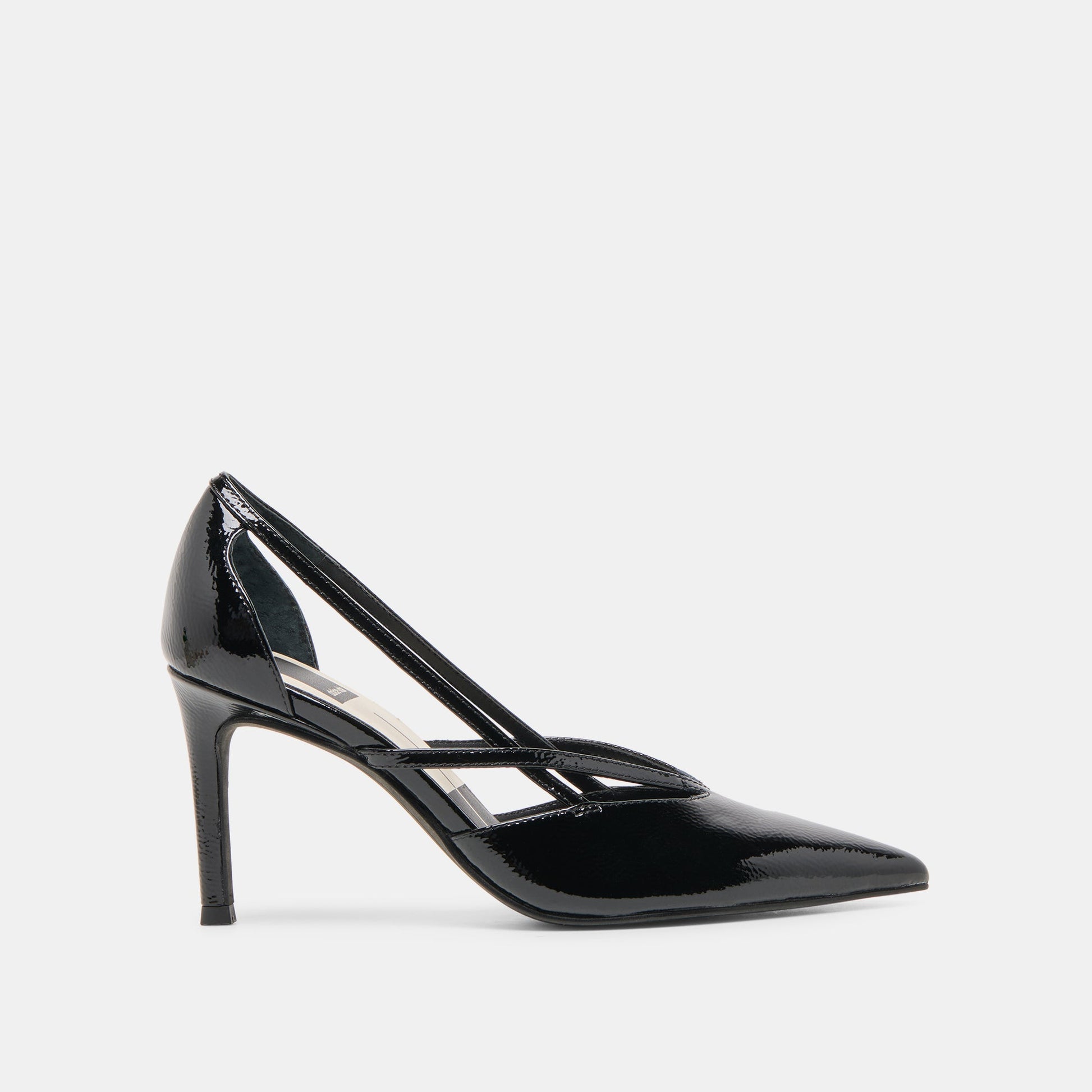 Kaine Midnight Crinkle Patent Leather Heels Dolce Vita