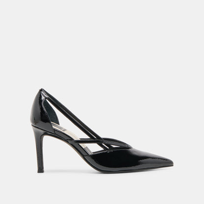 Kaine Midnight Crinkle Patent Leather Heels Dolce Vita