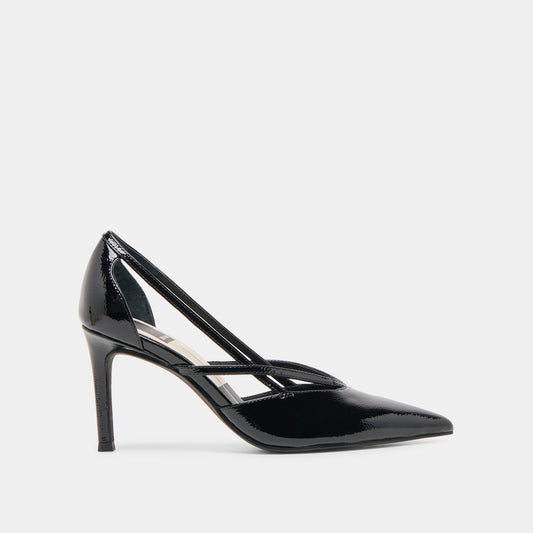 Kaine Midnight Crinkle Patent Leather Heels Dolce Vita