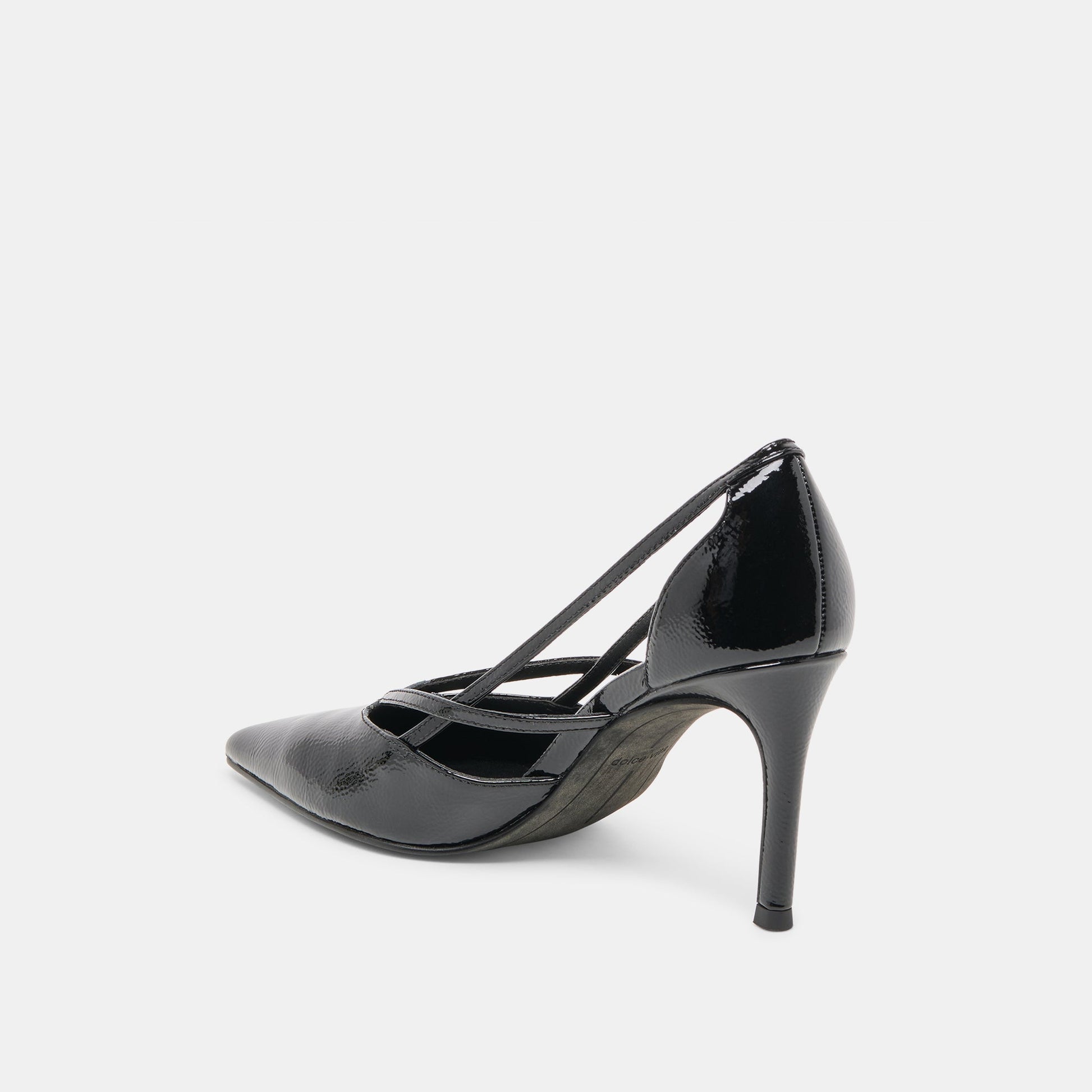 Kaine Midnight Crinkle Patent Leather Heels Dolce Vita