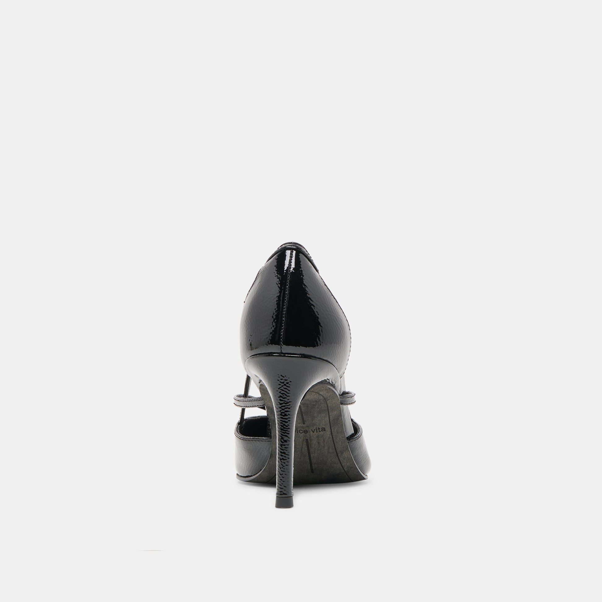 Kaine Midnight Crinkle Patent Leather Heels Dolce Vita