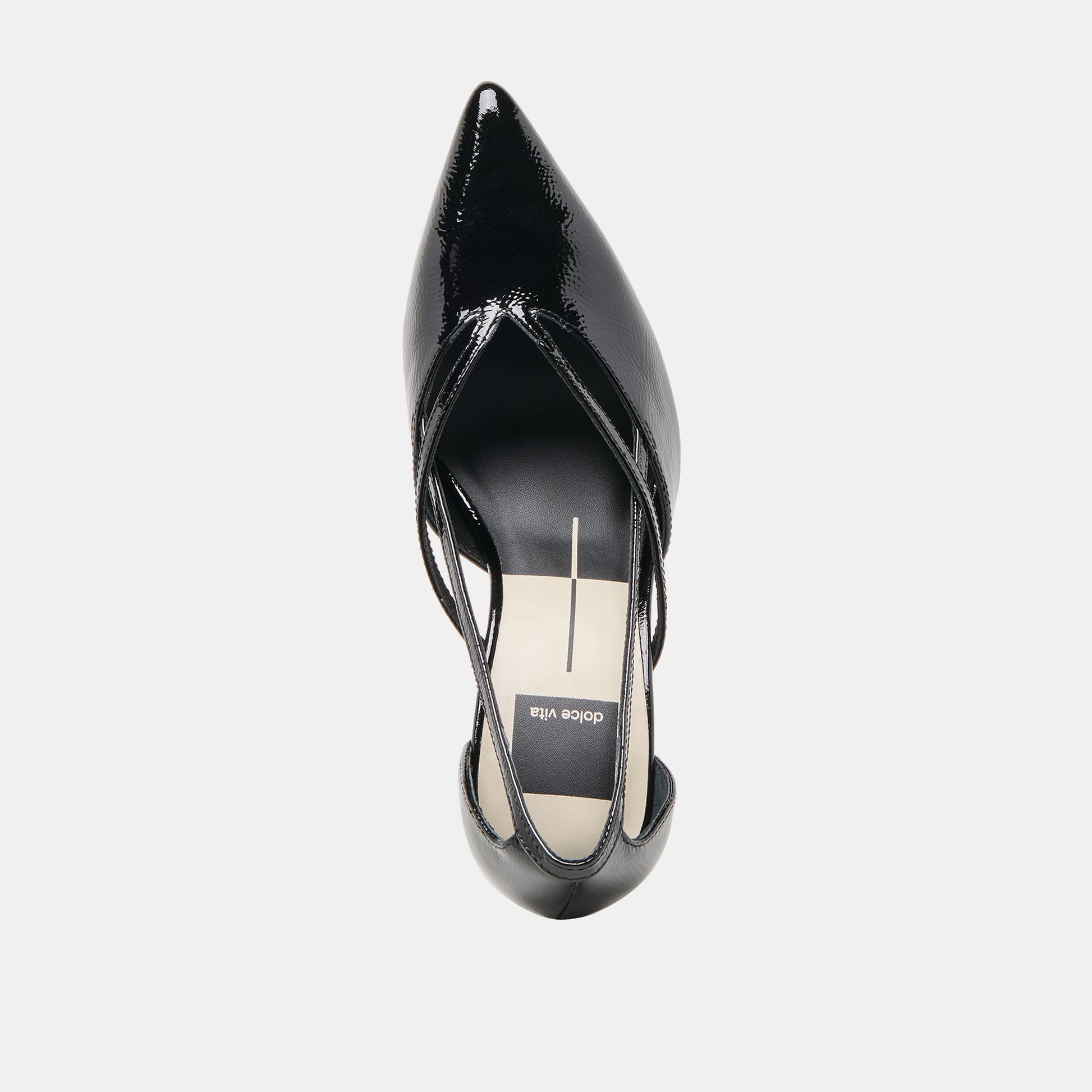 Kaine Midnight Crinkle Patent Leather Heels Dolce Vita