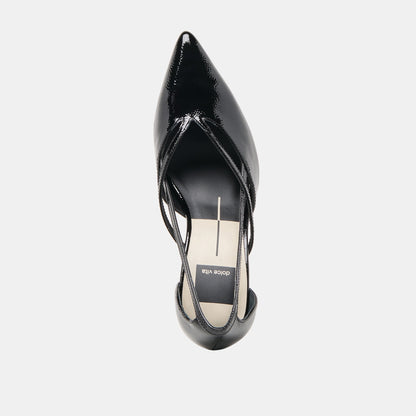 Kaine Midnight Crinkle Patent Leather Heels Dolce Vita