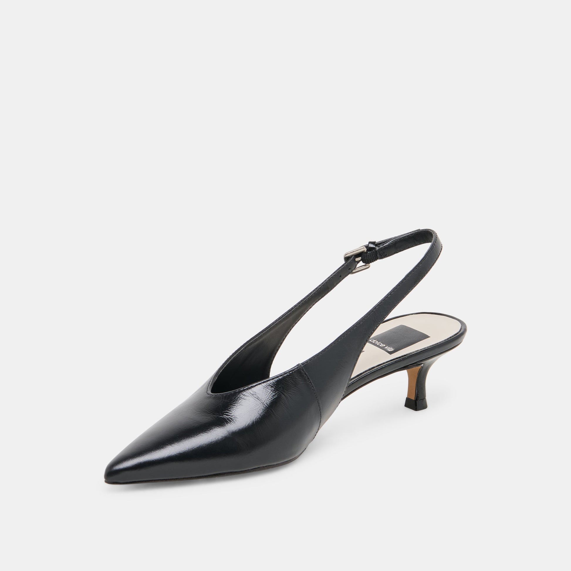 ALENNA HEELS MIDNIGHT CRINKLE PATENT Dolce Vita