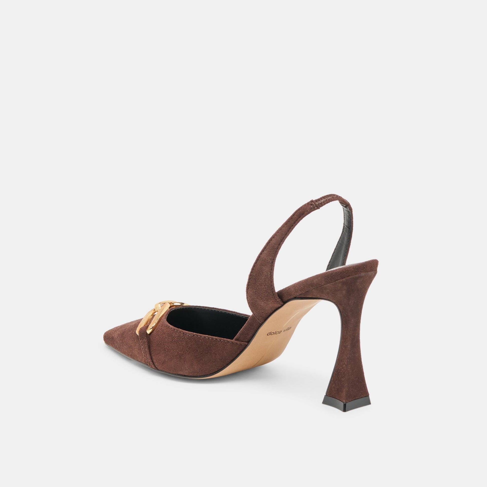 Malik Mahogany Nubuck Heels Dolce Vita