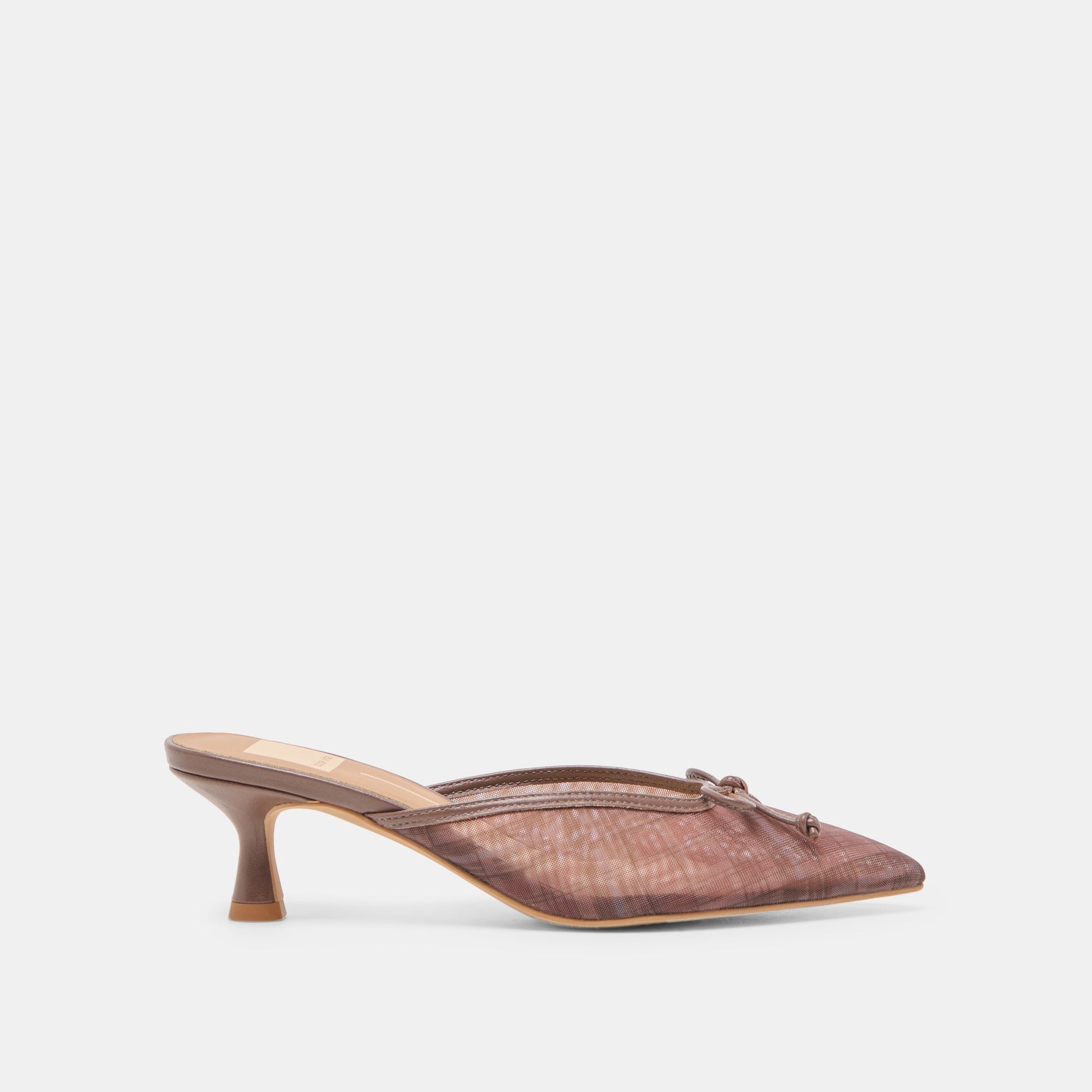 Cleo Cognac Plaid Mesh Heels Dolce Vita