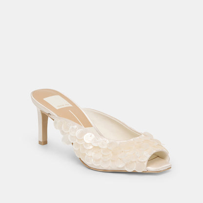 Samary Confetti Off White Satin Heels Dolce Vita