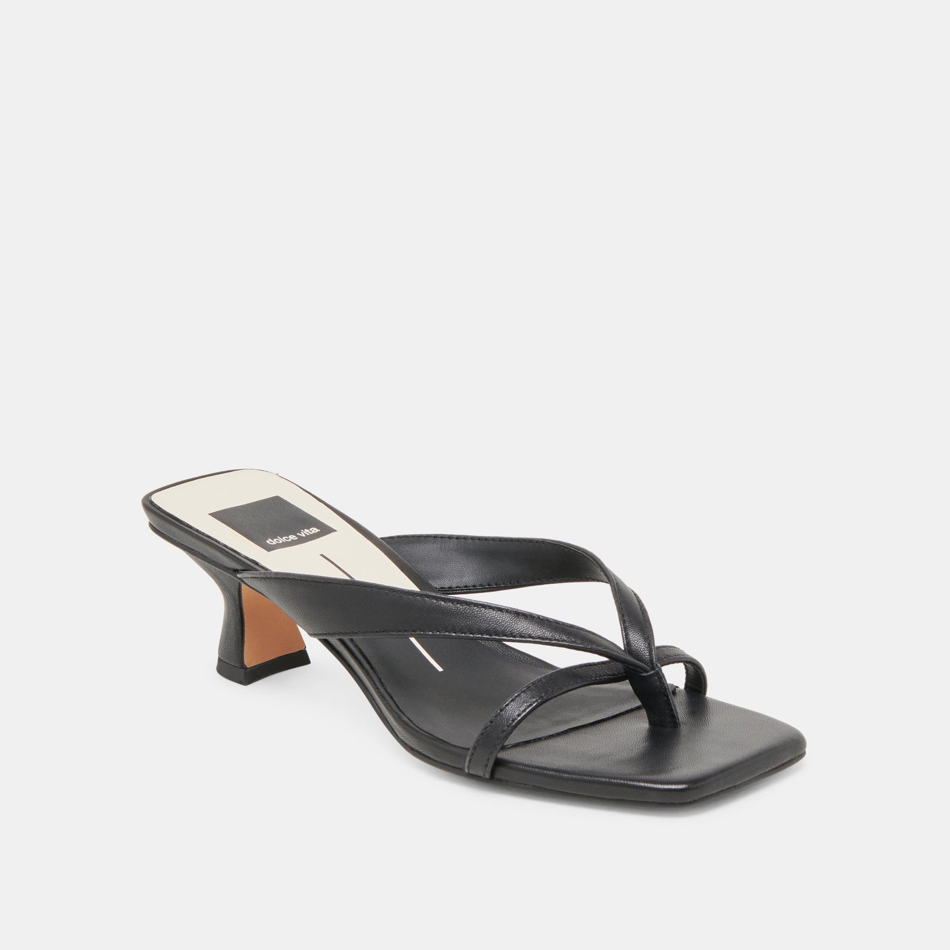 BREVEL HEELS ONYX LEATHER Dolce Vita