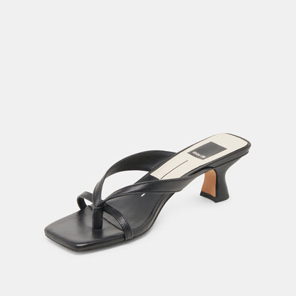 BREVEL HEELS ONYX LEATHER Dolce Vita