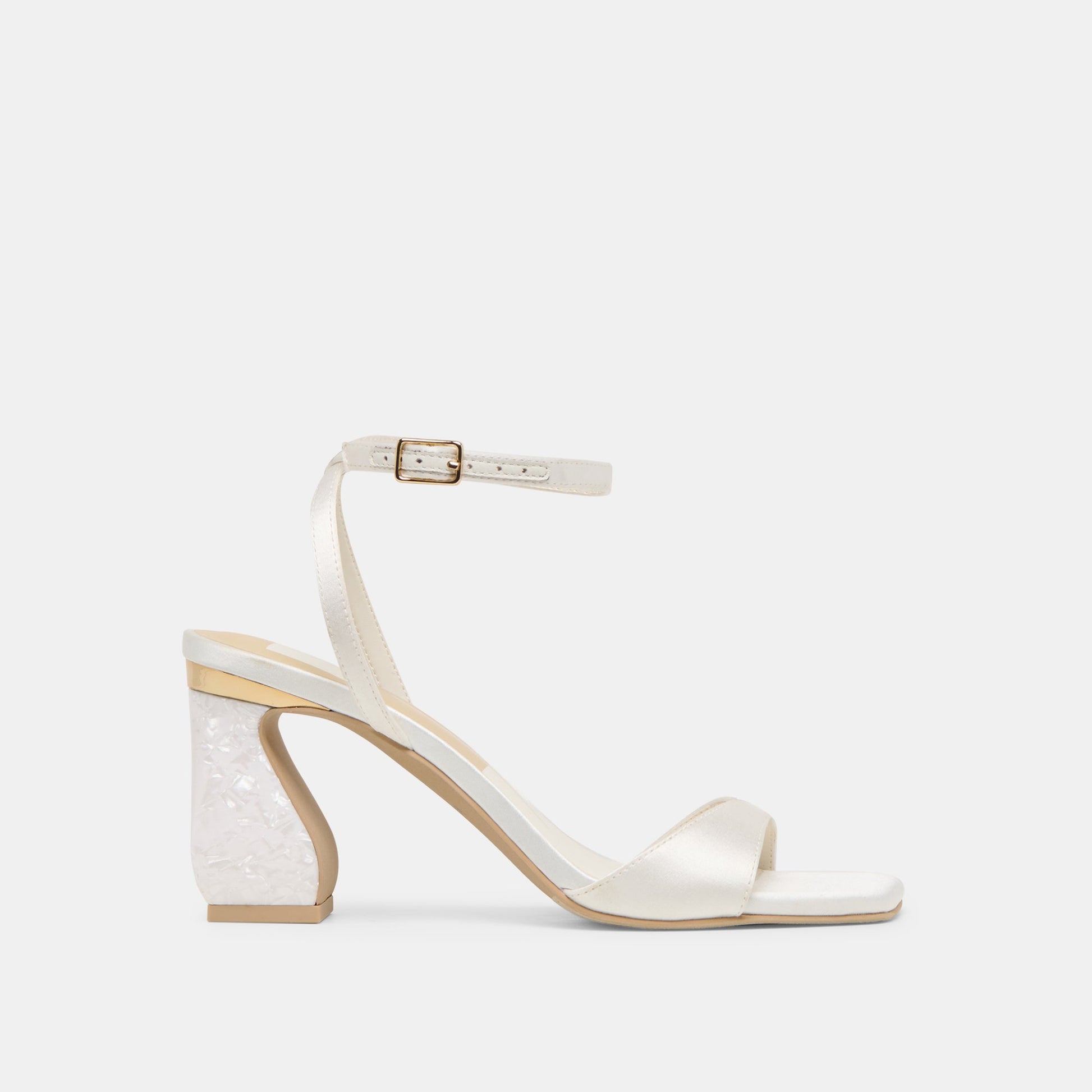 Tilda True White Satin Heels Dolce Vita